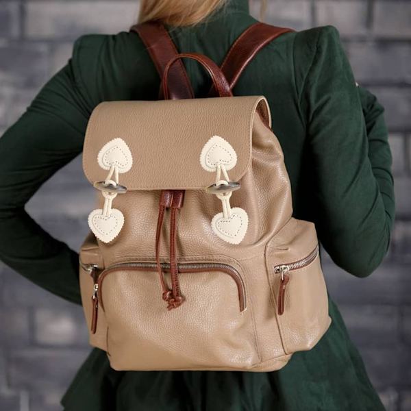 3 par (hvitt) Toggle-knapp, lærhorn Toggle-knapper, PU Lea
