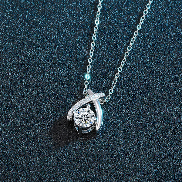 Moissanite-sydänriipus naisille, korulahja naisille, vaimolle, tyttöystävälle, syntymäpäivälahja E