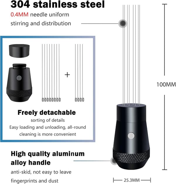 Tilbehør til kaffedispenser, aluminiumhåndtak, innebygd Ma
