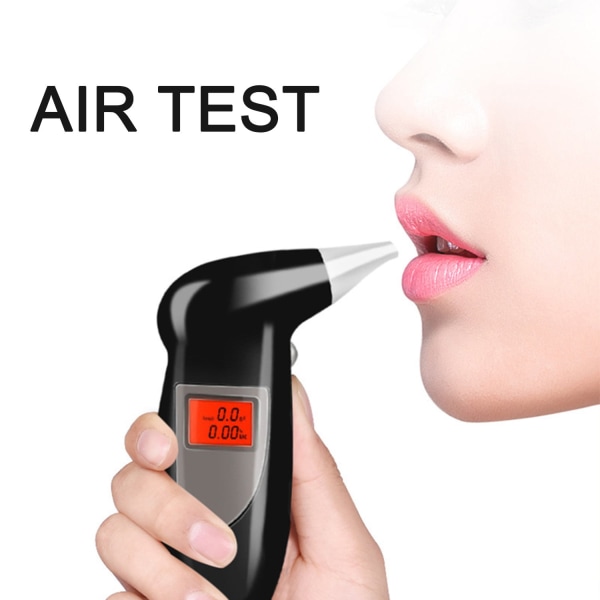 Bærbar Breath Alcohol Tester Breathalyzer til og bil 11*3*7cm