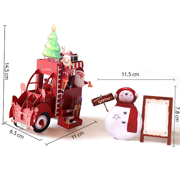 Morsom 3D Pop Up Julekort