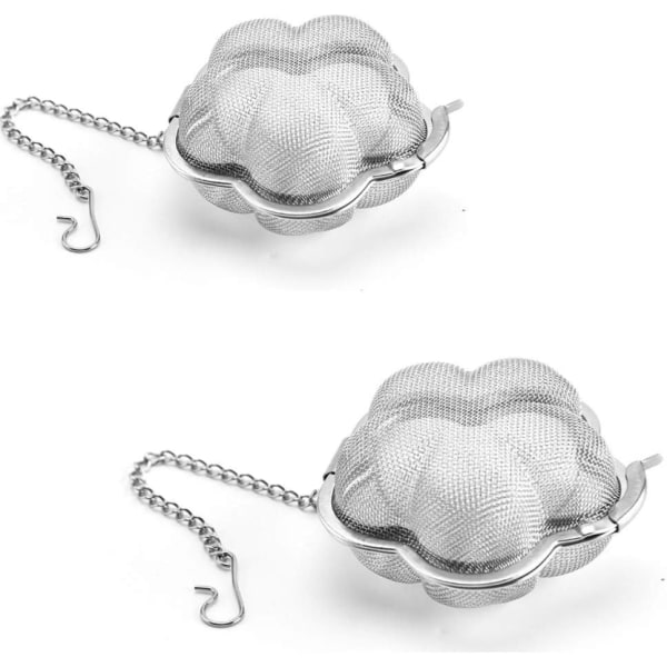 2pcs Stainless steel fine mesh seasoning ball kitchen soup spice