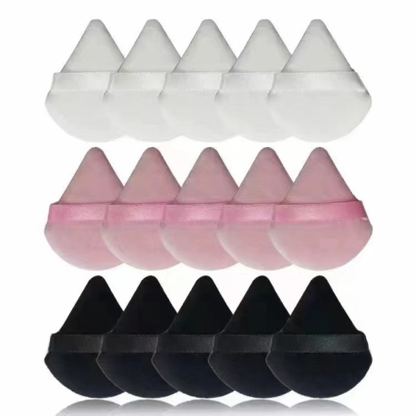 15 st Powder Puff Face Soft Triangle Makeup Puff för Loose Powde