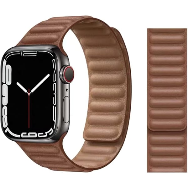 Brun Kompatibel med Apple Watch8 Skinn 42mm 44mm 45mm, Skinn