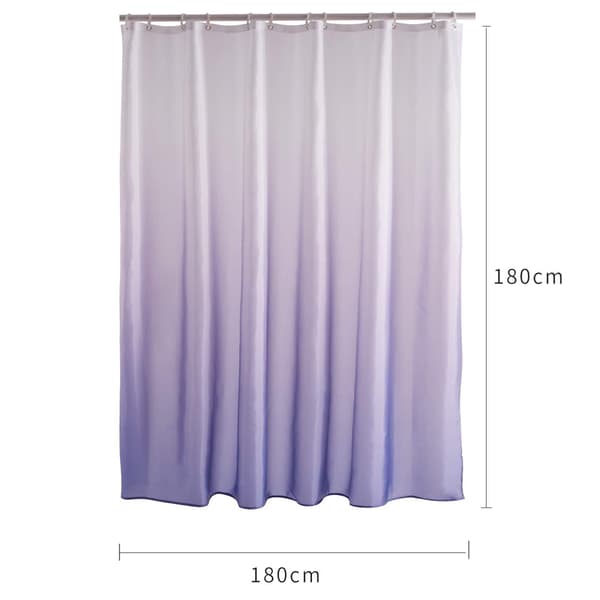 180 x 200 cm lilla og hvit polyester gradient dusjforheng baderom gardin mugg og mugg resista