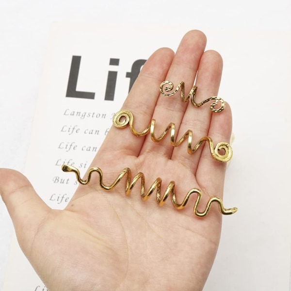 Hår Smykker Flet Aluminium Ringe, Spiral Viking Hår Smykker, Spiral Metal Dreadlock