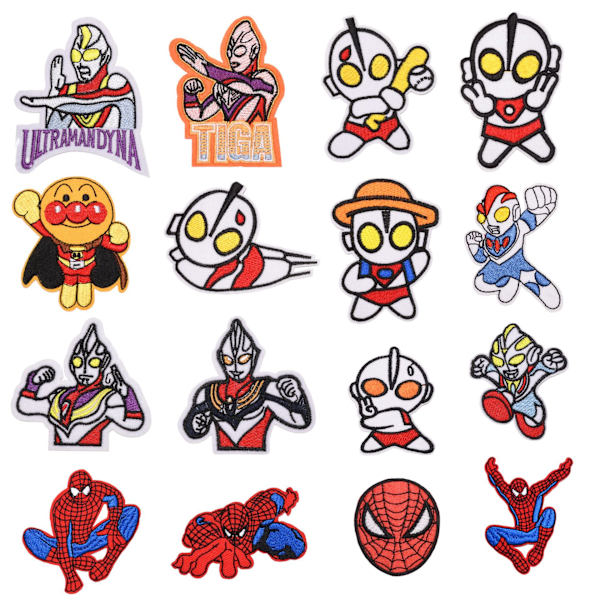 Paket med 16 stycken strykjärnspåsar för kläder, Spider Man barn G