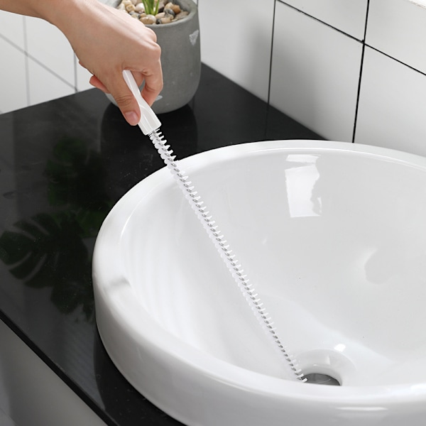 2 Stycken Avloppsrengöringsborste, 45,3 cm Flexibel Avloppsrensare, Avloppsrensverktyg för Ba