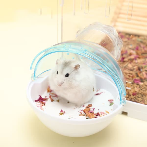 Blå Hamster Badeværelse - Hamster Løbehjul