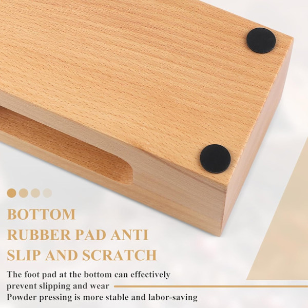 Kaffetamper Stasjon 51-54mm Justerbar, Trestativ i Tre med 5 Hull