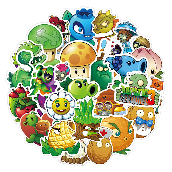 50 Plants vs. Zombies game stickers