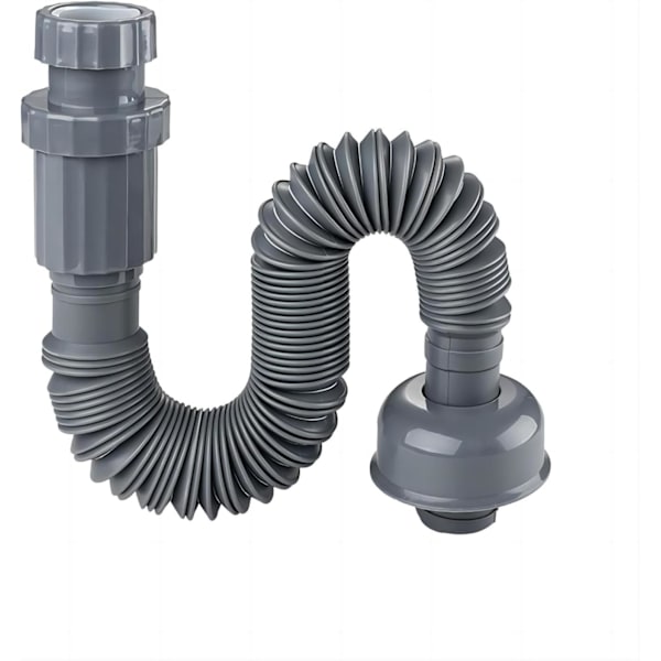 Sänkrörssats, Sänkrör, Flexibelt Avloppsrör, Passar för 1 1/4 Tums Diameter Avlopp, Hållbart och Åter A