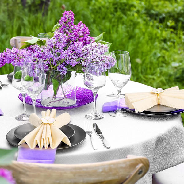 6 st vita blomservettringar, semesterguld servettringhållare blommiga servett spännen för vi