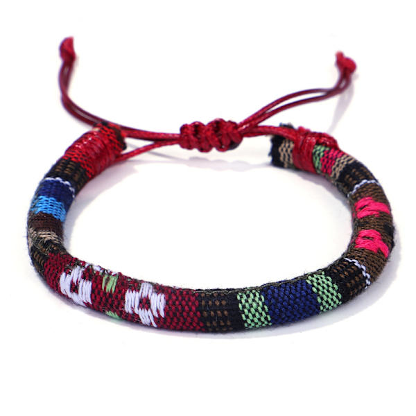 (Bildfärg) Set om 5 - Armband för män och kvinnor - Bohemisk stil - Strand- och semestertillbehör - Handgjorda - Ekologiskt E