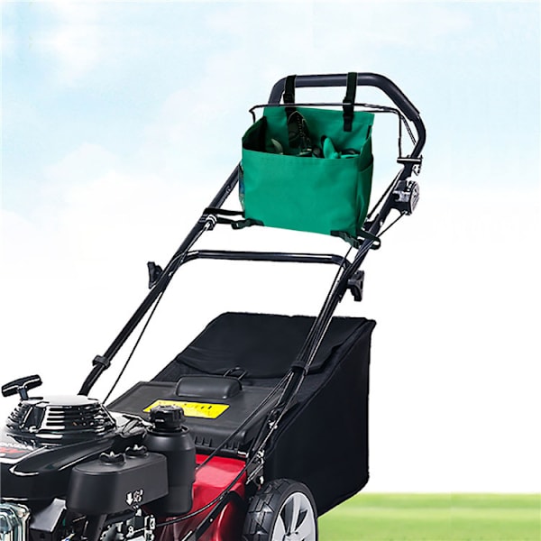 GRØN - Plæneklipper Organiseringspose Push Mower Have Organiser Opbevaring Lomme Haveværktøj Pung Tilbehør til Q