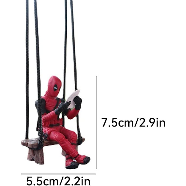 Deadpool-biltilbehør, bilens bakspeilheng, morsomme bilaccessoirer