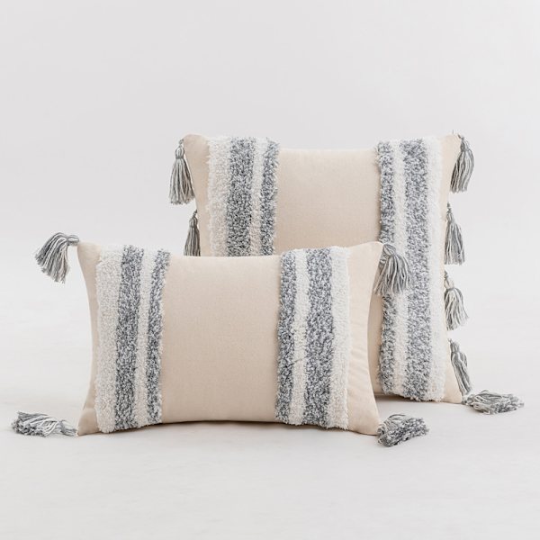 Koristeellinen heittotyynynpäällinen Tribal Boho Kudottu Nupitettu Tyynynpäällinen Tasseleilla Super Tyynynpäällinen Tyynynpäällinen Tyyny