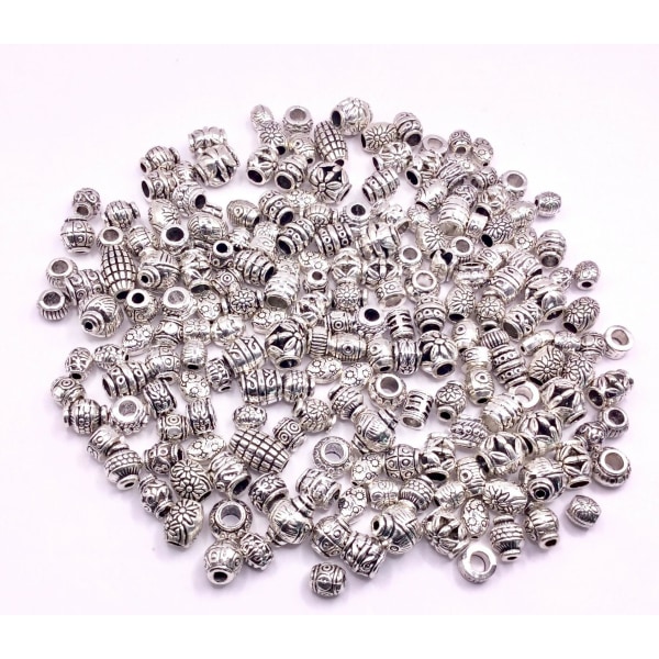 100 g antikke tibetanske runde sølv spacer perler Metal spacer perler