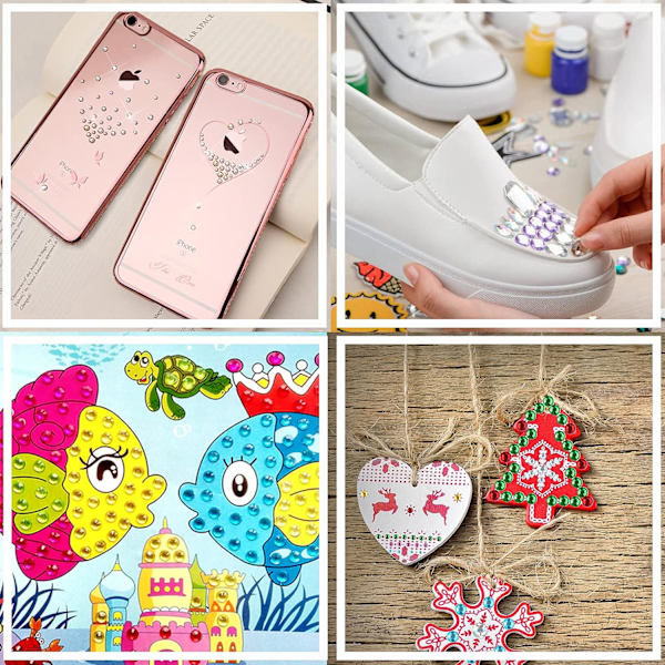 2300+ PCS Rhinestone Stickers, Självhäftande Ansikts Rhinestone Bling Makeup Rhinestone Gemstone Sticke