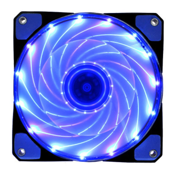 (2 stk) Silent Series 120mm Kabinetventilator til Computerkabinet - Blå, LED