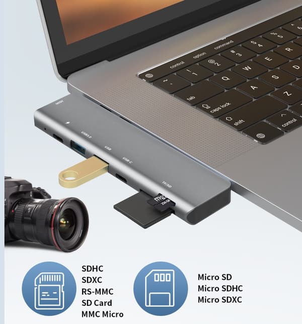 Macbook Pro/Air, 7 i 1 Mac-adapter kompatibel med MacBook Pro 2