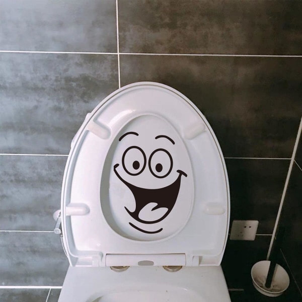 Toiletlåg klistermærke 2 stk. Sjovt tegneserie toilet klistermærke toiletlåg