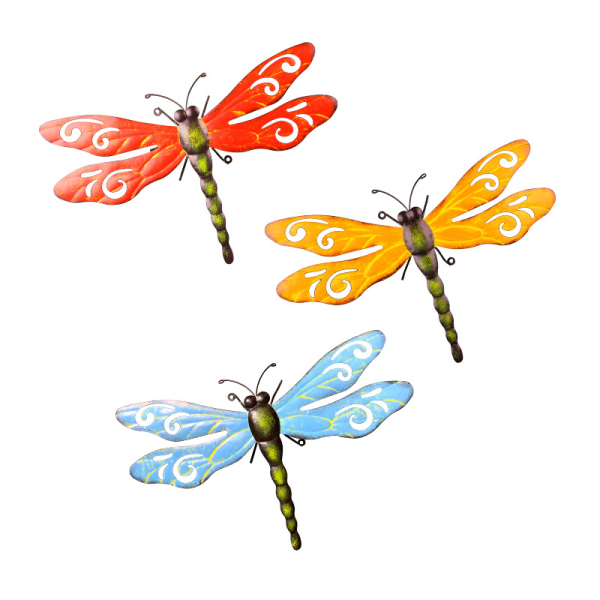 Dragonfly Wall Art Decor 3 Pack Metal Dragonfly Wall Art Dragonfly hængende