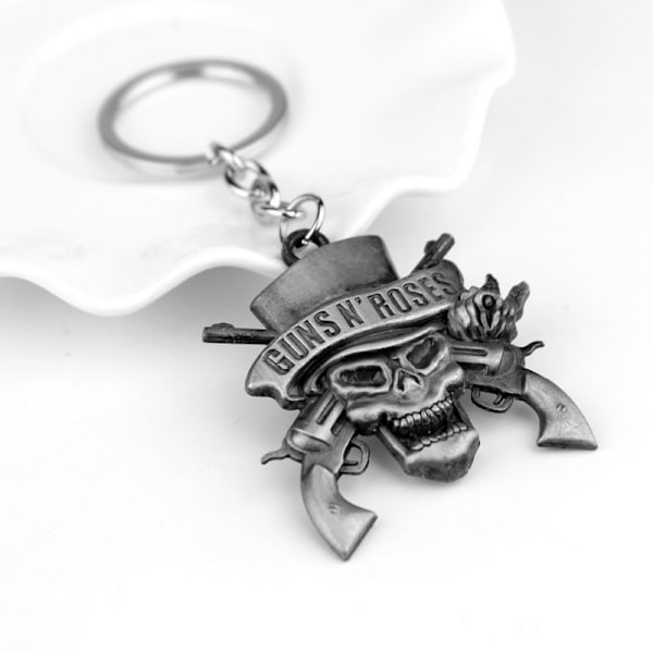 Generisk Rockin' Roots of GNR Logometallnyckelring - 4,5 cm B
