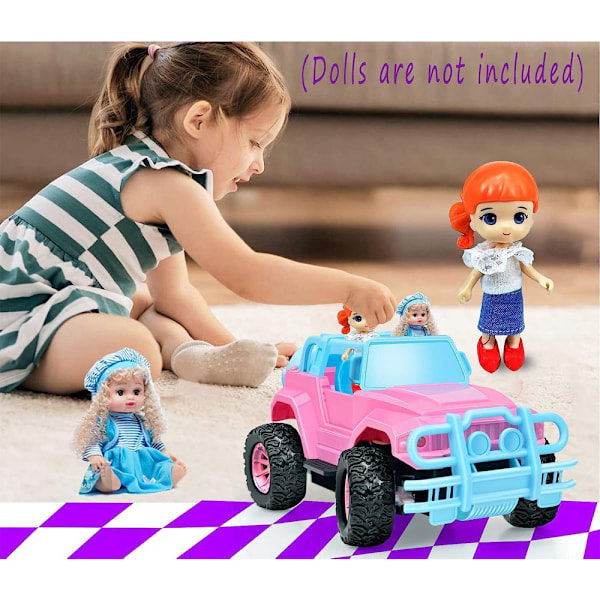 Fjernstyret Bil RC Racerbiler, 1:18 Skala Fjernstyret Monstertruck, 2.4Ghz LED Lys Off-Road Rc Biler (Pink)