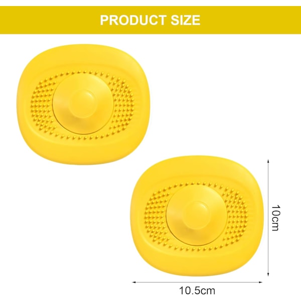 2 Pak Silicone Køkkenvaskprop, Universal 2 i 1 Brusebad Vask Afløb, Køkkenvask