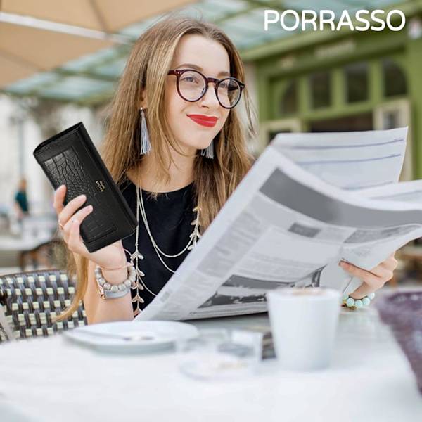 Naisten lompakko Elegantti lompakko Lady Lompakko Korttikotelo Lompakko Kolikkopussi-musta