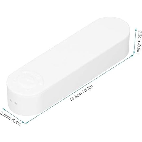 1 st. Bomullsrondellshållare, Bärbar Slank Bomullsrondellfodral med Lock för Hem Kontor, 5,3 x 1,4 x 0,9 Tum (Vit) W