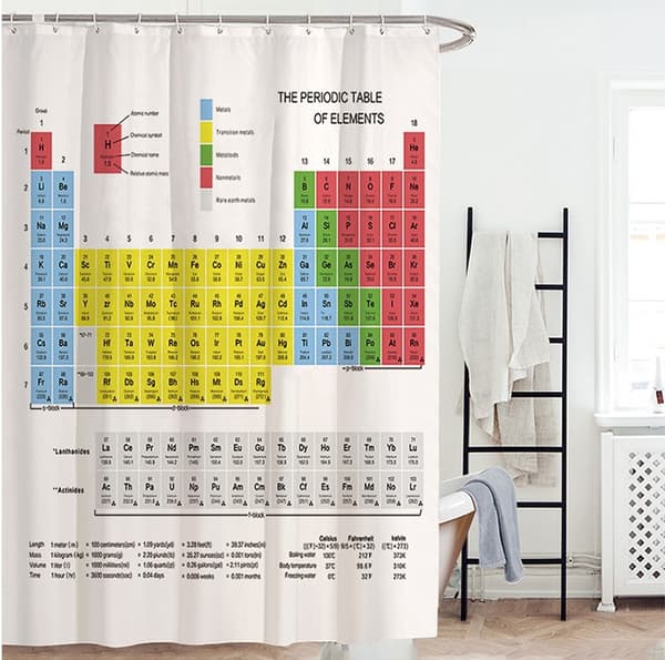 Duschdraperi 180x180 - Maskintvättbar tjock polyesterväv