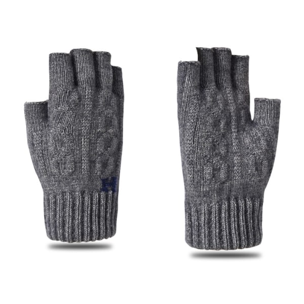 Men's Wool knitted Fingerless Ragg Gloves