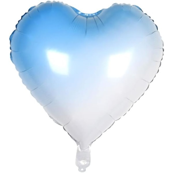 25 stk blå hjerte folieballoner Fødselsdag Valentinsdag Bryllup E