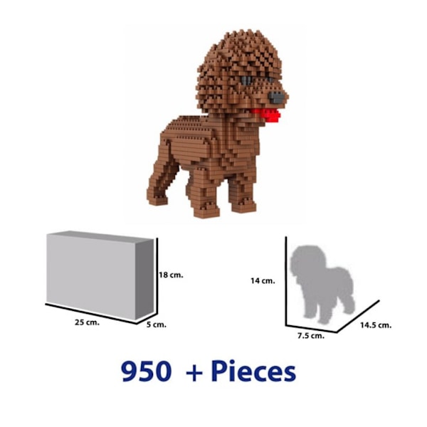 Byg en puddelhund eller puddelfigur med Nanoblocks