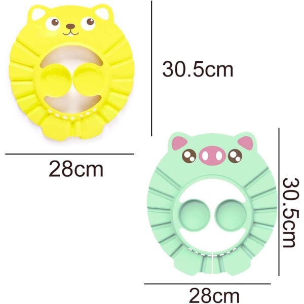 Baby Duschmössa (Grön Gul), Baby Duschmössa, Justerbar Viso
