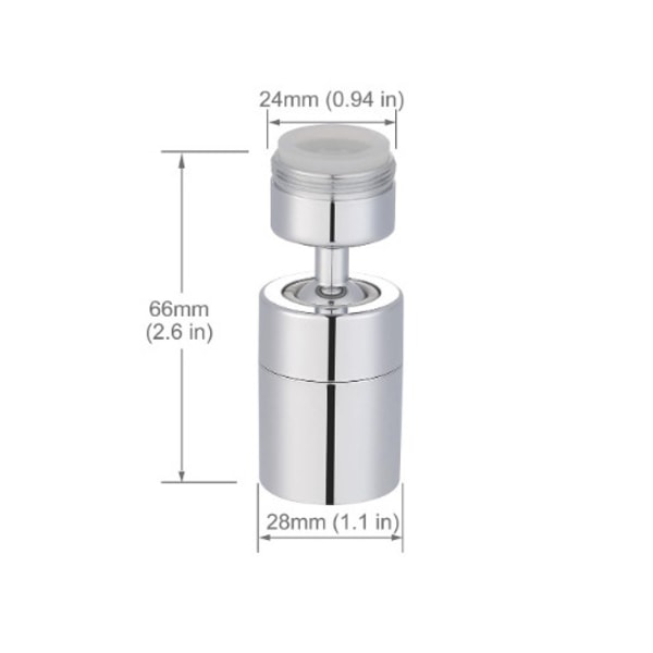 24mm Male thread, M24 (Chrome) Aerator, Dual Function, 2-Flow Kitchen Sink Aerator,2 Sprayer with So