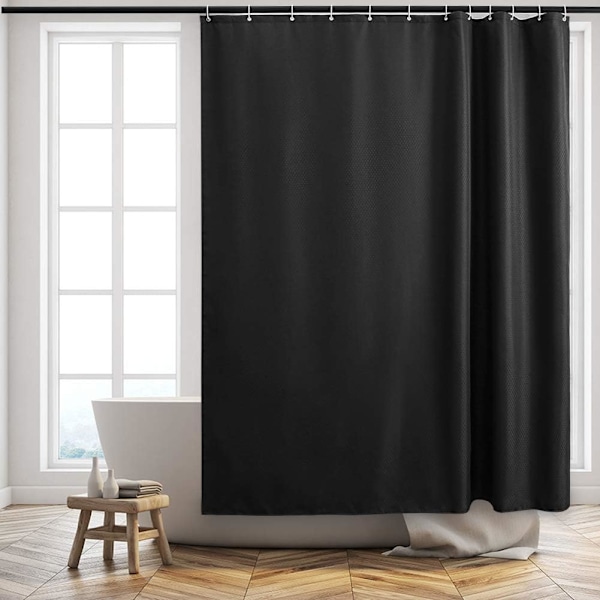 Musta suihkuverho pestävä homeenesto kangas suihkuverho kuvio 180x180cm paksu raskas tekstiili vedenpitävä ei