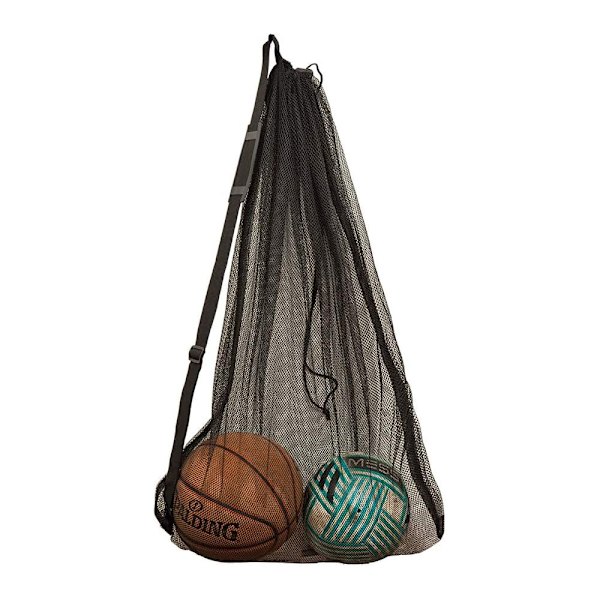 Stor mesh-pose til opbevaring af bolde - Foldbar nylon mesh-pose - Holdbar og genanvendelig