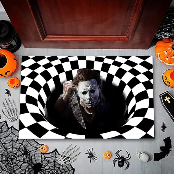3D Halloween dörrmatta, badmatta, clown, halloween dekoration, dörr