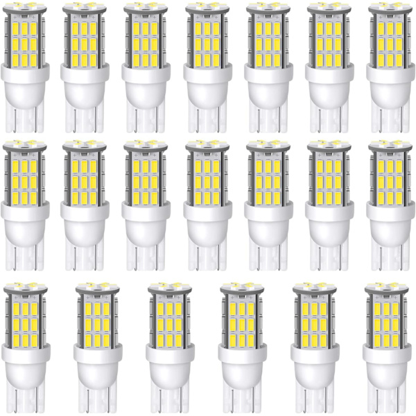 20-pack T10 921 194 168 LED-lampor Naturligt vitt, Super Bright 30