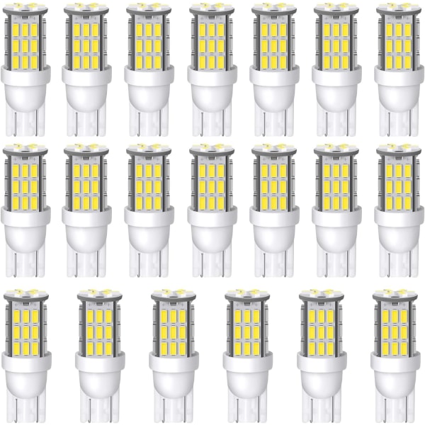 20-pack T10 921 194 168 LED-lampor Naturvitt, Superljus 3014 42-SMD LED-ersättning 12 Volt Husbil Husvagn Släpvagn