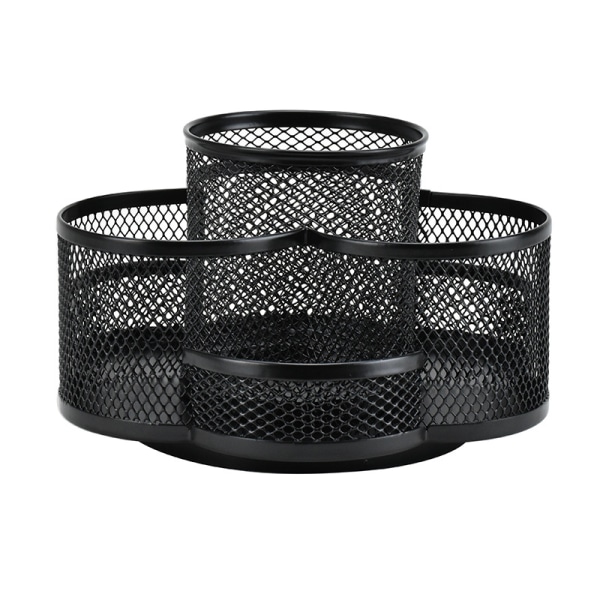 Mesh Collection Spinning Desk Sorter, Black 18*10.5 cm