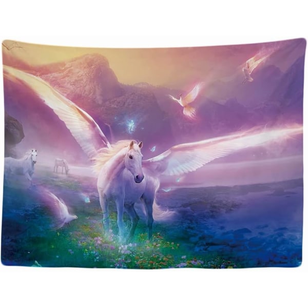 200 x 150 cm Dekorativt soveværelsesvægtapet - Unicorn Unicorn H
