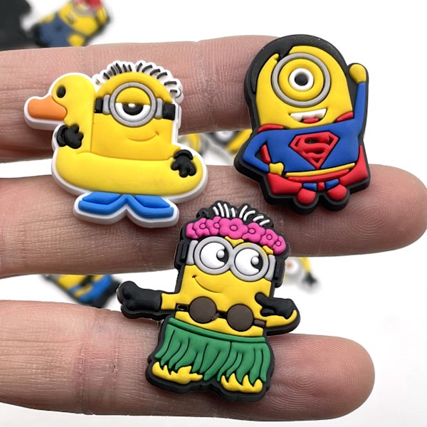 12 stk. Minions Despicable Me Tema Crocs Sko Charms til DIY Træsko Sandaler Dekoration Sko Tilbehør Sæt Gave