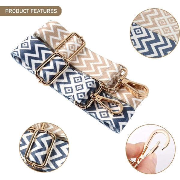 Taske Rem 2 stk Justerbar Skulderrem 3,8 cm Justerbare Remme