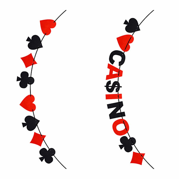 2 stk. kasinobanner pokerspillbanner kasinofestdekorasjoner fav