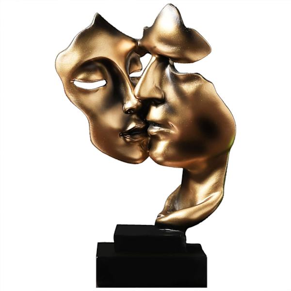 Tystnad är gyllene skulptur modern minimalistisk abstrakt hantverk, Br B
