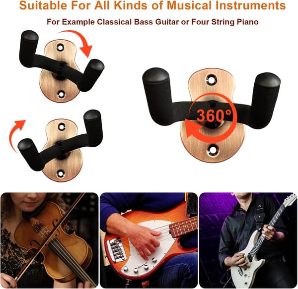 3-pack metallgitarrväggfäste med skyddssvamp, Su